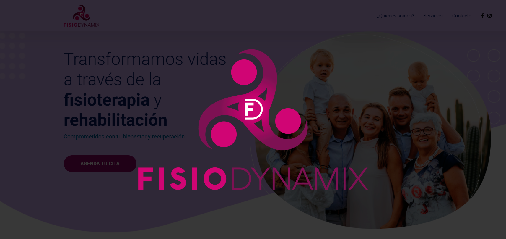 Captura del sitio Fisio Dynamix